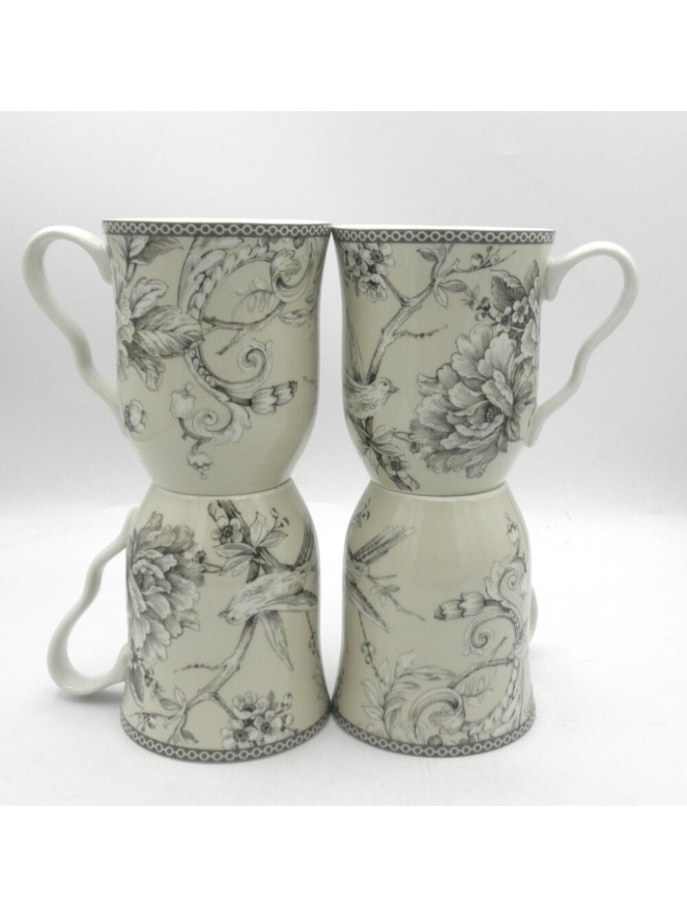 Adelaide Antique White by 222 Fifth Mugs Set of 4 Pattern Code: 22FADEAW - Picture 10 of 10